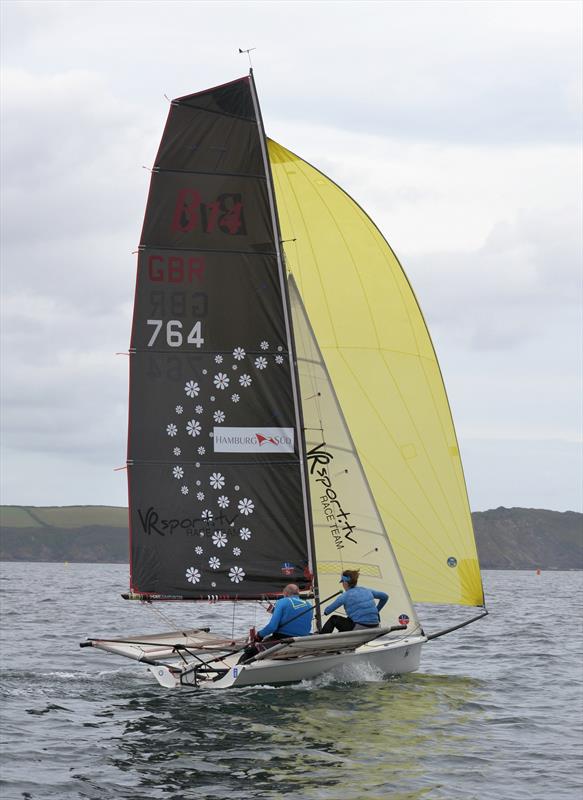 Gul B14 Nationals at Porthpean photo copyright Dominik Seyler taken at Porthpean Sailing Club and featuring the B14 class