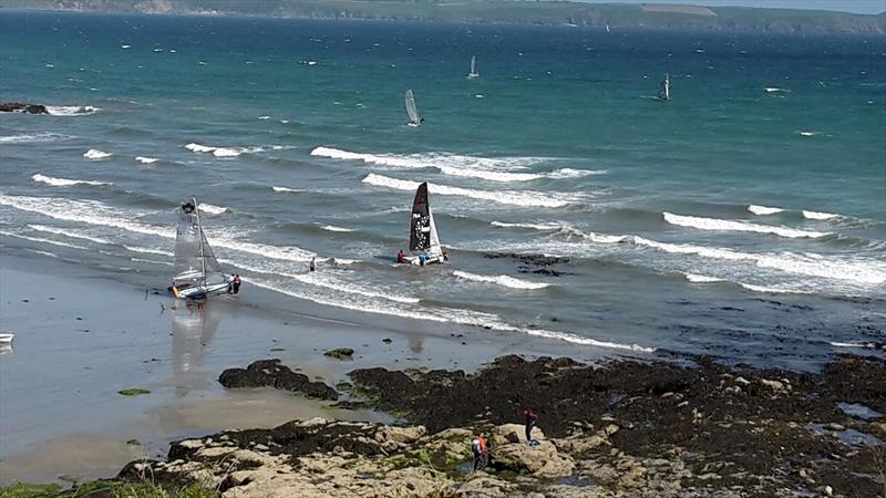 Gul B14 TT Series Round 3 at Porthpean photo copyright Stacey Bray taken at Porthpean Sailing Club and featuring the B14 class