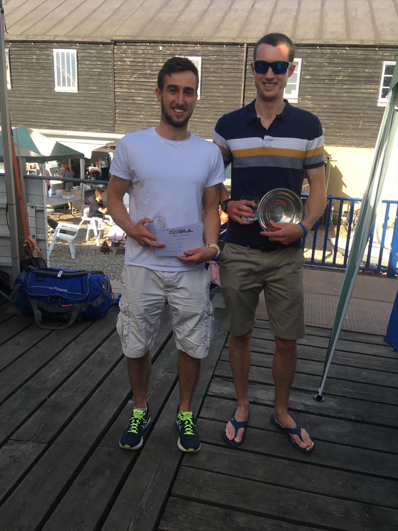 Iain & Alex Horlock finish 1st in the Classic fleet at the Gul B14 Nationals at Whitstable photo copyright Laura Jean Carney taken at Whitstable Yacht Club and featuring the B14 class
