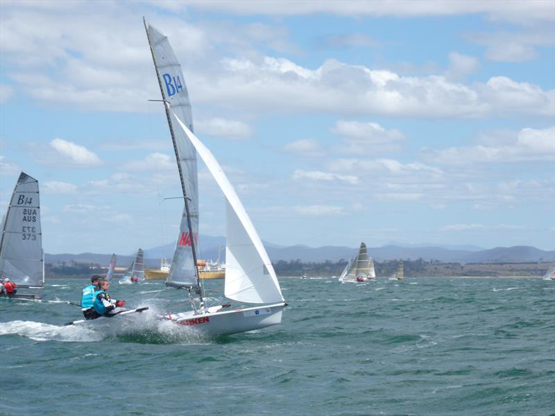 B14 Worlds at Bell Bay, Tasmania day 2 photo copyright Adrian Beswick taken at Port Dalrymple Yacht Club and featuring the B14 class