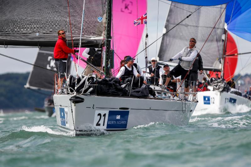 RORC Admiral, Andrew McIrvine at the helm of his First 40, La Réponse competing in the Solent, UK as part of Team GBR in the 2016 Brewin Dolphin Commodores' Cup. He's looking forward to coming back to the BVI Spring Regatta - photo © Paul Wyeth / RORC