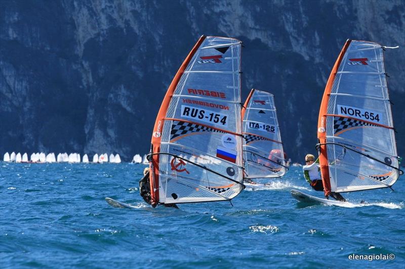 Techno 293 Lake Garda open day 1 at World Youth Sailing Week - photo © Elena Giolai