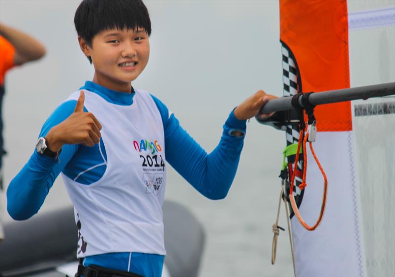 Girl's Techno 293 gold for Linli Wu (CHN) at the Youth Olympic Games 2014 - photo © ISAF