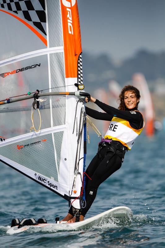 Emma Ashman on day 2 of the RYA South Zone Championships photo copyright Paul Wyeth / RYA taken at Weymouth & Portland Sailing Academy and featuring the Bic Techno class