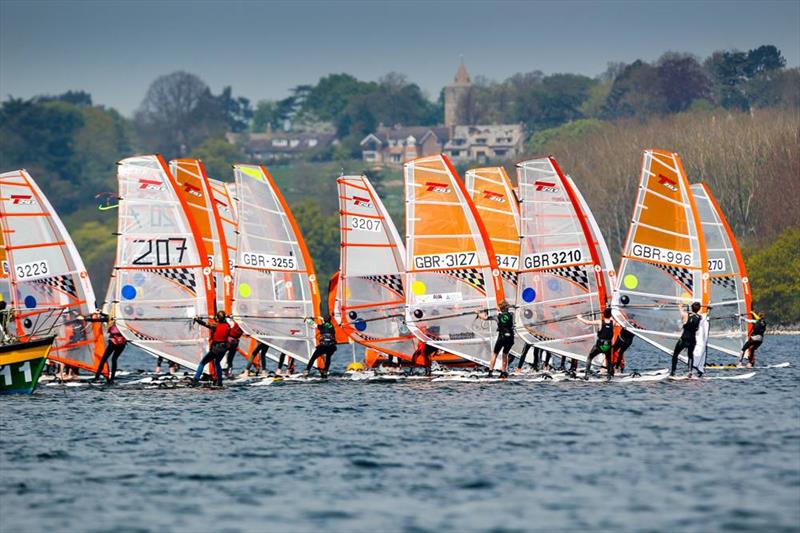 Boards at the 2016 RYA Eric Twiname Championships photo copyright Paul Wyeth / RYA taken at Rutland Sailing Club and featuring the Bic Techno class