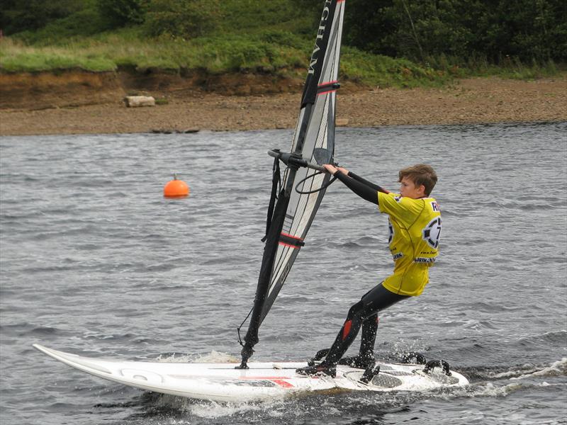 Ethan Weeks, winner of the 3.5 fleet in the T15 windsurfing at Kielder Water photo copyright John Scullion taken at Kielder Water Sailing Club and featuring the Bic Techno class