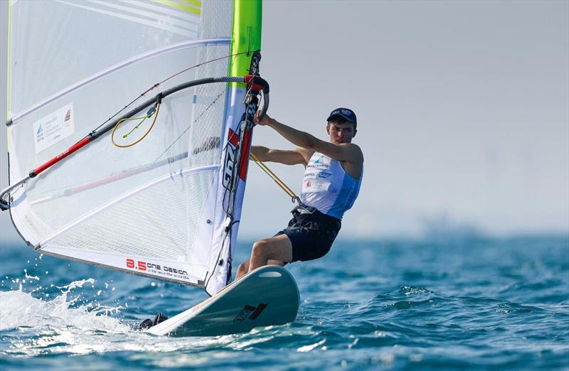 Boris Shaw wins silver medal in the male windsurfing category at the Youth Sailing World Championships presented by Hempel photo copyright British Youth Sailing taken at Oman Sail and featuring the Bic Techno class