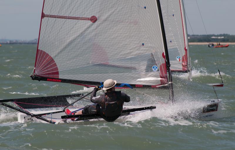 Rob Jones, 2nd in the Blaze nationals at Warsash photo copyright Iain McLuckie taken at Warsash Sailing Club and featuring the Blaze class