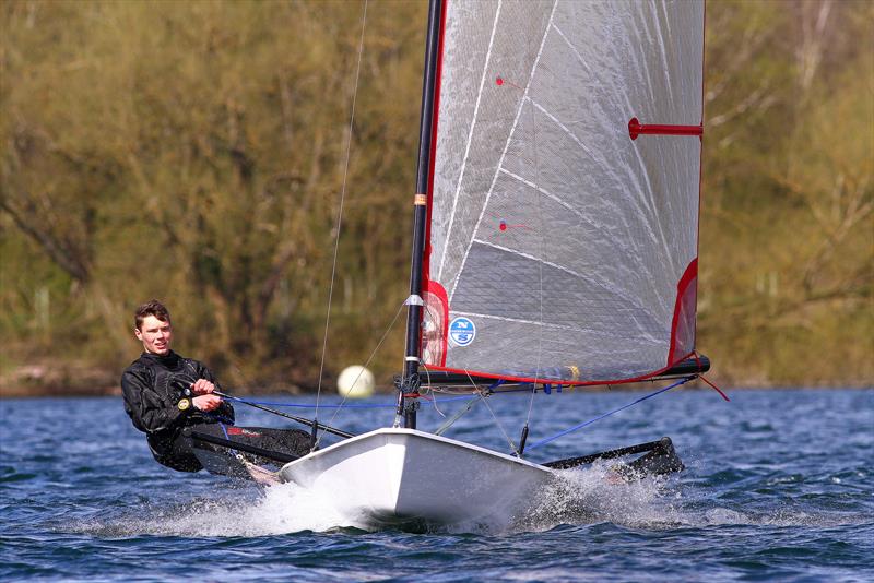 Ben Pickering during the Blaze Open at Burghfield photo copyright Mike Proven taken at Burghfield Sailing Club and featuring the Blaze class