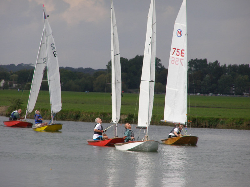 British Moths racing on the river Thames for the Bossom's Cup photo copyright Karen Collyer taken at Medley Sailing Club and featuring the British Moth class