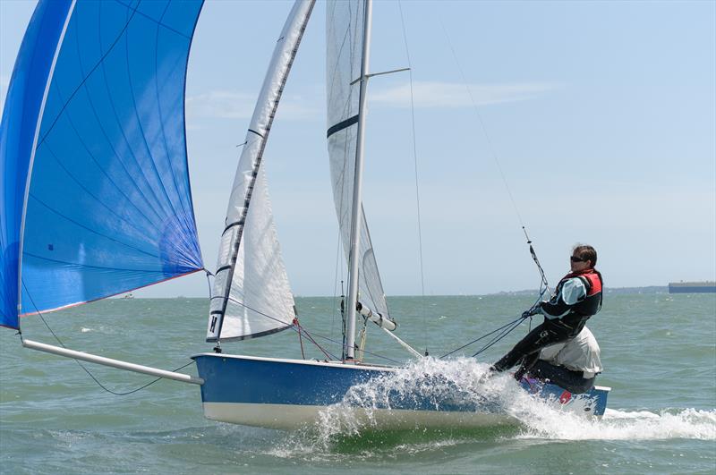Matt Butler and Frankie Cook win the Buzz Nationals at Warsash photo copyright Iain McLuckie taken at Warsash Sailing Club and featuring the Buzz class
