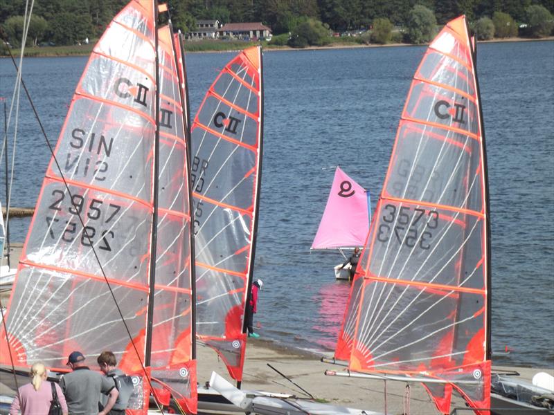 Bytes at Chew Valley Lake photo copyright John Saunders taken at Chew Valley Lake Sailing Club and featuring the Byte class