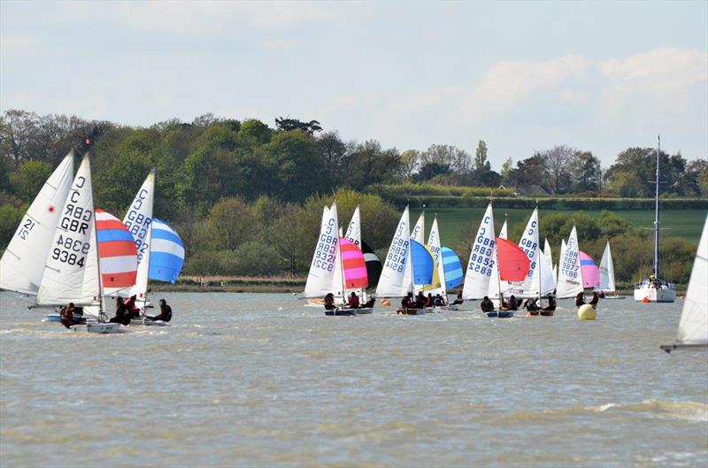 Cadets at the Waldringfield Easter Egg Open photo copyright Juliet Dearlove taken at Waldringfield Sailing Club and featuring the Cadet class