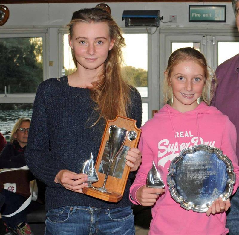 Lainey and Cally Terkelsen Eastern Traveller's Trophy Winners during the Fishers Green Cadet Open photo copyright Claire Chown taken at Fishers Green Sailing Club and featuring the Cadet class