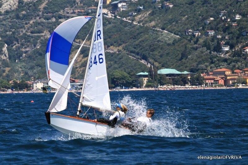 Tom Collyer and Cara Bland - 5th overall - Cadet Worlds at Lake Garda photo copyright Elena Giolai / Fraglia Vela Riva taken at Fraglia Vela Riva and featuring the Cadet class