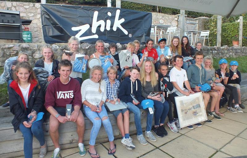 Zhik Cadet National Championship prizewinners photo copyright Peter Collyer taken at Royal Torbay Yacht Club and featuring the Cadet class
