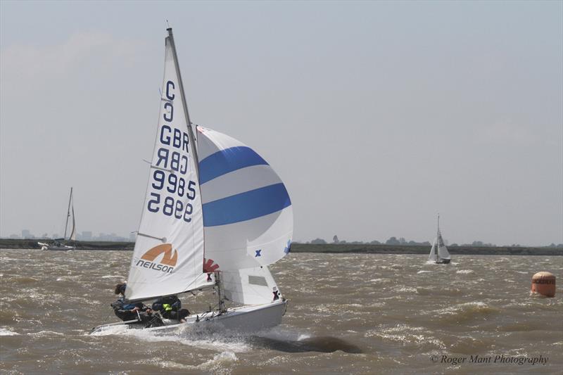 Bettine Harris and Sam Goult at Burnham on Crouch photo copyright Roger Mant Photography taken at Royal Corinthian Yacht Club, Burnham and featuring the Cadet class