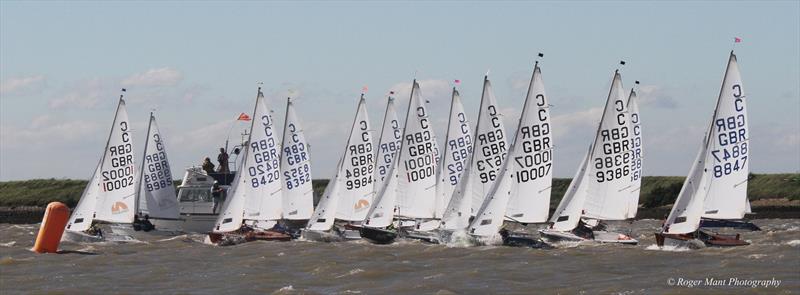 Start line in a breezy Burnham on Crouch Cadet selector photo copyright Roger Mant Photography taken at Royal Corinthian Yacht Club, Burnham and featuring the Cadet class