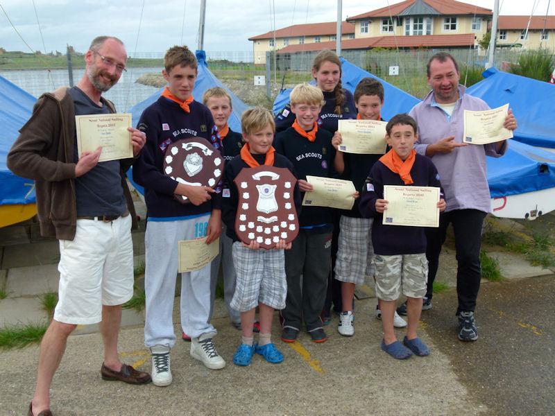 Alex Colquitt and Stuart Went win the U13 category at the Scout National Sailing Regatta photo copyright Martin James taken at South Shields Sailing Club and featuring the Cadet class