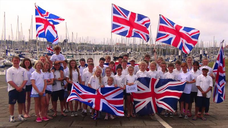 The British team at the Cadet worlds in Nieuwpoort, Belgium photo copyright Iain Philpott taken at  and featuring the Cadet class