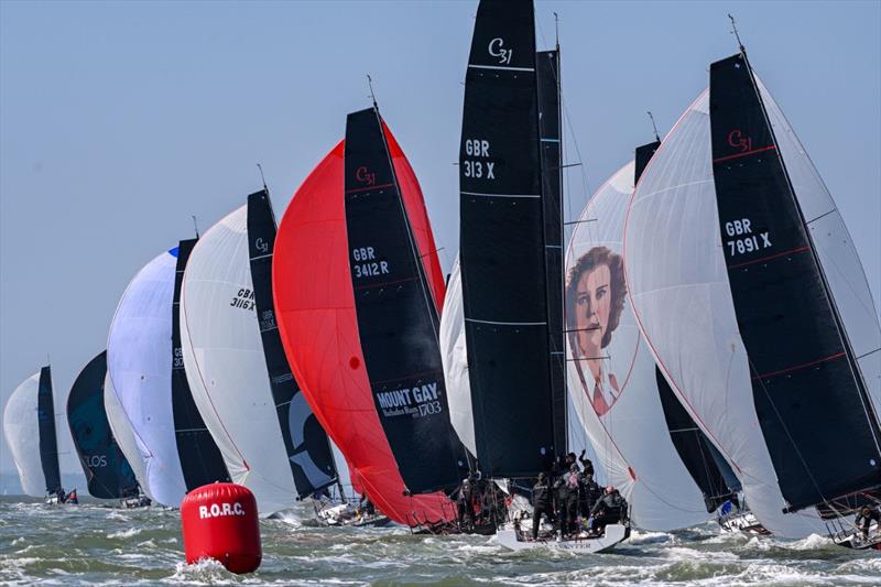 Cape 31 fleet on Super Saturday at the RORC Vice Admiral's Cup 2023 photo copyright Rick Tomlinson / RORC taken at Royal Ocean Racing Club and featuring the Cape 31 class