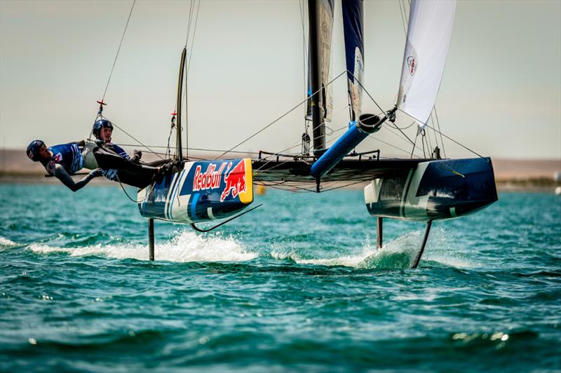 Red Bull Foiling Generation in Weymouth photo copyright Olaf Pignataro / Red Bull Content Pool taken at Weymouth & Portland Sailing Academy and featuring the Catamaran class
