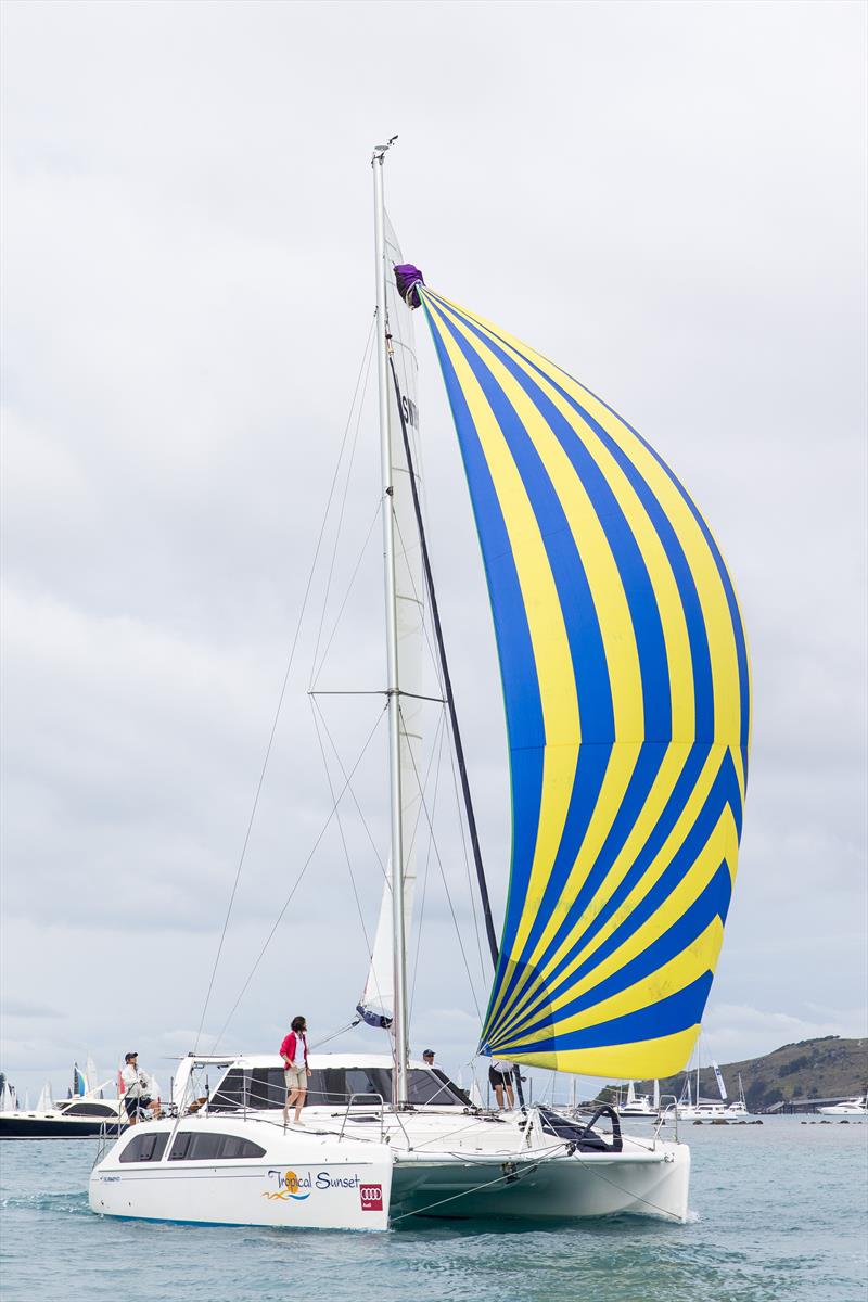 Tropical Sunset will be the 'mother ship' for the Hutcheson family at Audi Hamilton Island Race Week photo copyright Andrea Francolini taken at Hamilton Island Yacht Club and featuring the Catamaran class