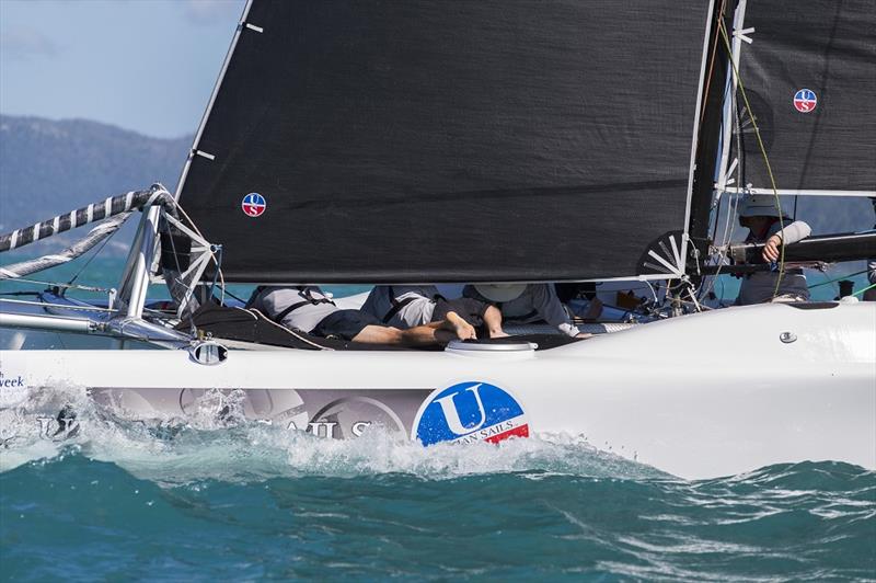 Ullman Sails in race mode at Airlie Beach Race Week 2017 photo copyright Andrea Francolini taken at Whitsunday Sailing Club and featuring the Catamaran class