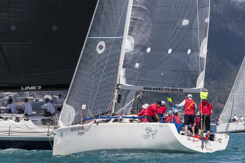 The Goat/Team Hollywood at Airlie Beach Race Week 2017 photo copyright Andrea Francolini taken at Whitsunday Sailing Club and featuring the Catamaran class