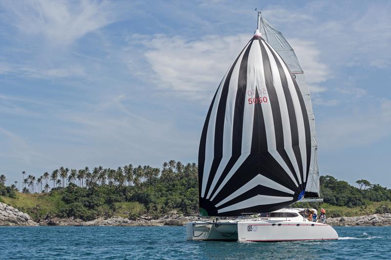 Mojo on day 4 of the Phuket King's Cup Regatta photo copyright Guy Nowell / Phuket King's Cup taken at Royal Varuna Yacht Club and featuring the Catamaran class