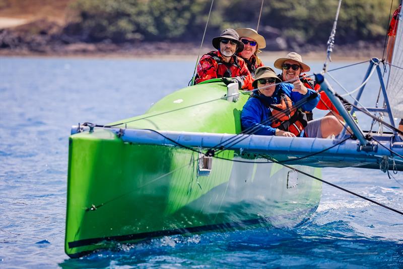 Island Girl leads Multihull white division after day 2 at Hamilton Island Race Week photo copyright Salty Dingo taken at Hamilton Island Yacht Club and featuring the Catamaran class