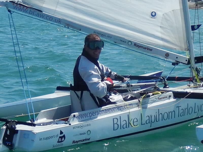 French champion Damien Seguine during the Challenger event in Quiberon photo copyright Richard Johnson taken at  and featuring the Challenger class