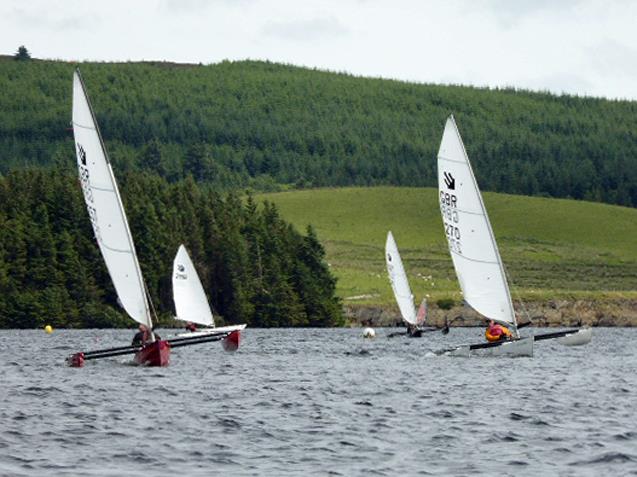 Val, Diana, Jack & Graham during the Challenger Welsh Championship photo copyright Sue Hoare taken at Llyn Brenig Sailing Club and featuring the Challenger class