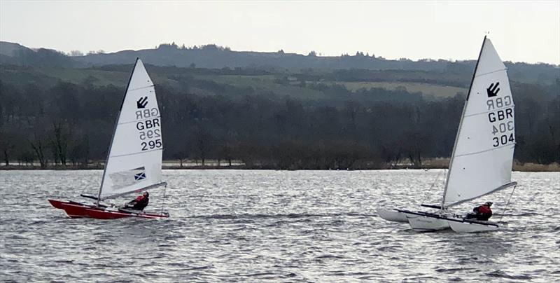 Craig and Jessica during the Sailability Scotland Challenger Travellers at Castle Semple photo copyright Richard Toulson taken at Castle Semple Sailing Club and featuring the Challenger class