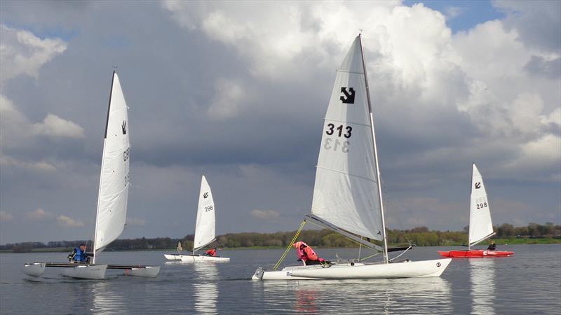 Challenger Coaching at Rutland photo copyright Liz Newton taken at Rutland Sailing Club and featuring the Challenger class