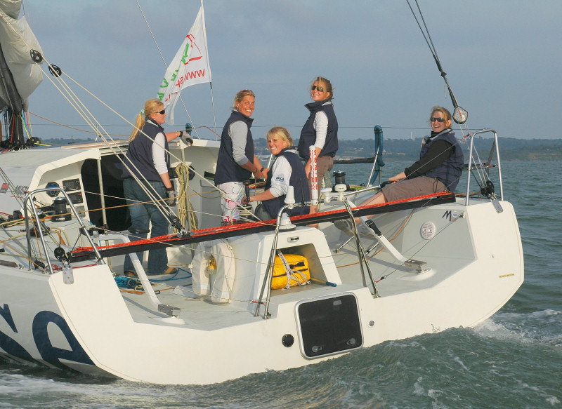 The first trial for Concise's all girl crew took place in the Solent photo copyright Louay Habib / The Spice Race taken at  and featuring the Class 40 class