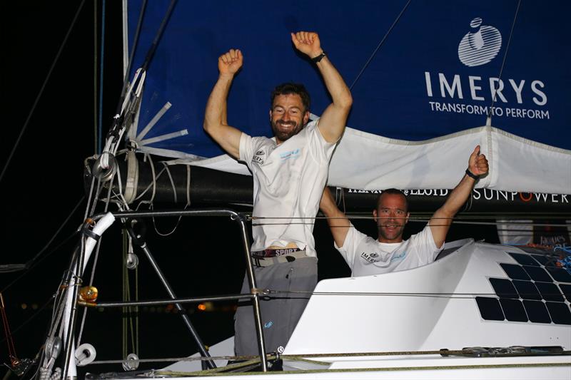 Phil Sharp and Pablo Santurde on Imerys Clean Energy finish 3rd in the Class 40s in the Transat Jacques Vabre 2017 - photo © Jean-Marie Liot / ALeA / TJV