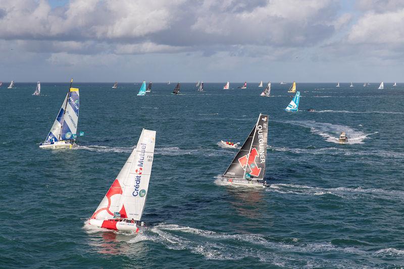 12th Route du Rhum-Destination Guadeloupe start photo copyright Alexis Courcoux / #RDR2022 taken at  and featuring the Class 40 class
