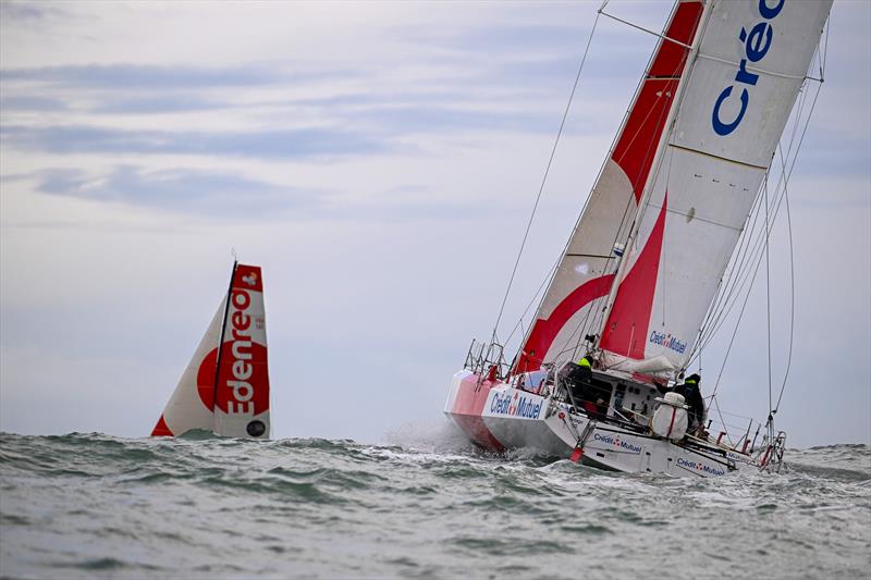 Class 40 boats are back in the race after the security stage during the Transat Jacques Vabre in Lorient, France, November 06, photo copyright Vincent Curutchet taken at Yacht Club de France and featuring the Class 40 class