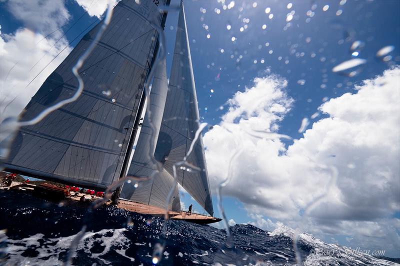 Rainbow at the Antigua Classic Yacht Regatta photo copyright Cory Silken taken at Antigua Yacht Club and featuring the Classic Yachts class