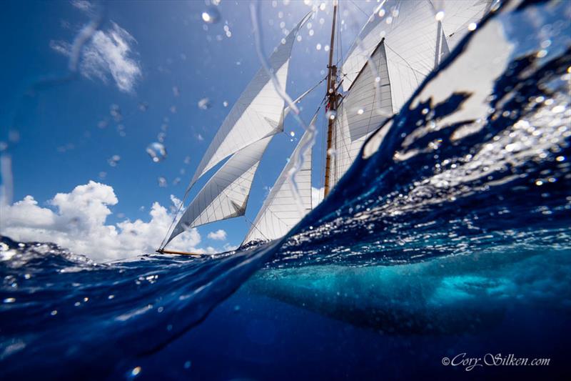 Adventuress on day 3 of the Antigua Classic Yacht Regatta - photo © Cory Silken