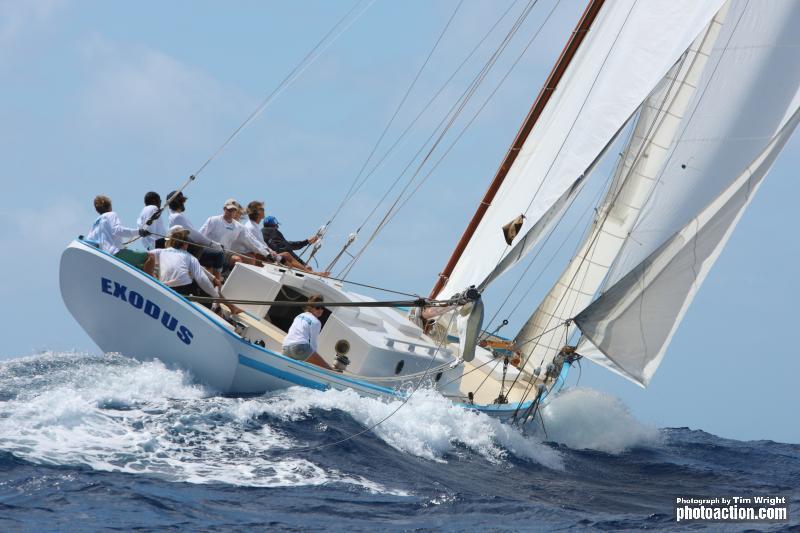 Exodus at the Antigua Classic Yacht Regatta photo copyright Tim Wright / www.photoaction.com taken at Antigua Yacht Club and featuring the Classic Yachts class