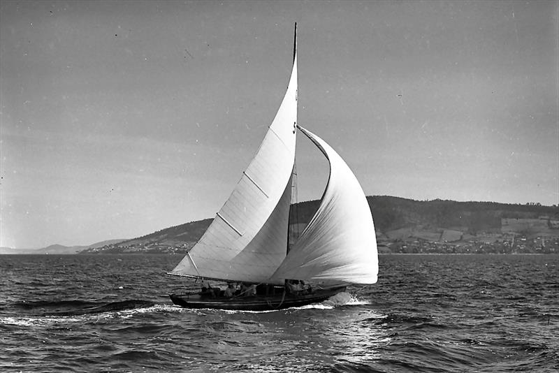 Caress was a 21ft restricted class, circa 1894 in Tasmania photo copyright The Mercury taken at Derwent Sailing Squadron and featuring the Classic Yachts class