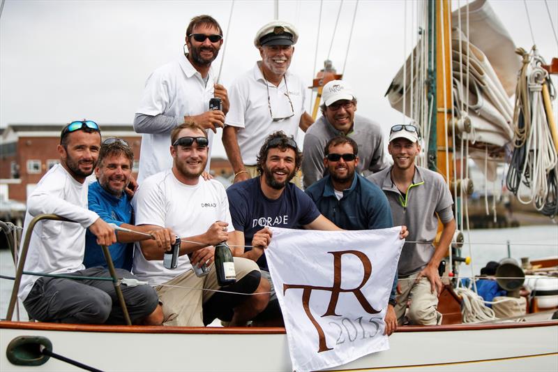 Dorade finishes the Transatlantic Race 2015 photo copyright Paul Wyeth / www.pwpictures.com taken at Royal Yacht Squadron and featuring the Classic Yachts class