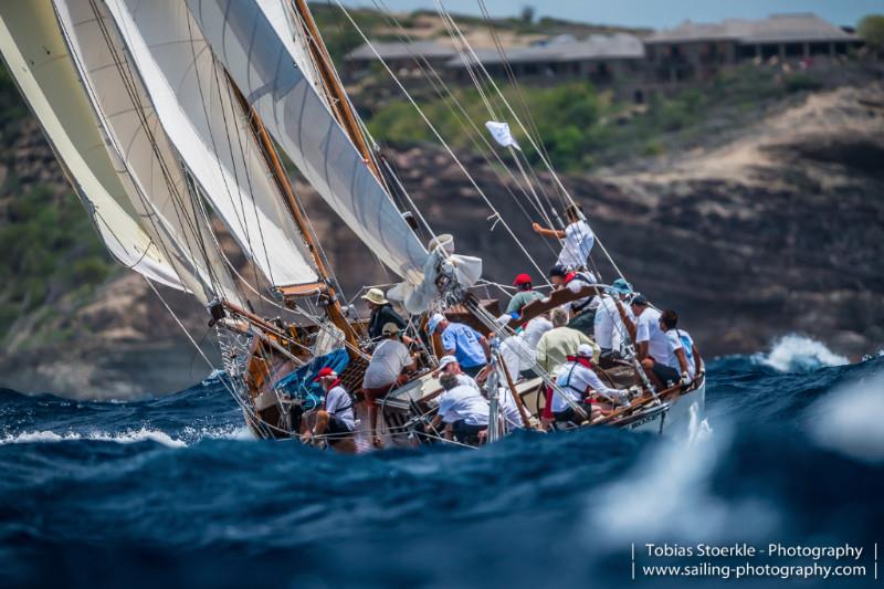 1926 65' staysail schooner, Mary Rose photo copyright Tobias Stoerkle / www.sailing-photography.com taken at Antigua Yacht Club and featuring the Classic Yachts class