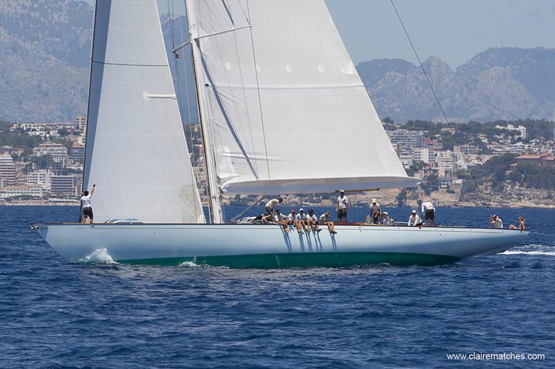 The 31m Gaia is one of the fastest yachts of her size on the water photo copyright Claire Matches / www.clairematches.com taken at Real Club Náutico de Palma and featuring the Classic Yachts class