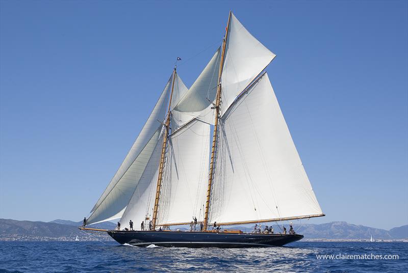 The stunning 41m Mariette of 1915 charged home to take the win in Class D on day 1 of The Superyacht Cup in Palma - photo © Claire Matches / www.clairematches.com