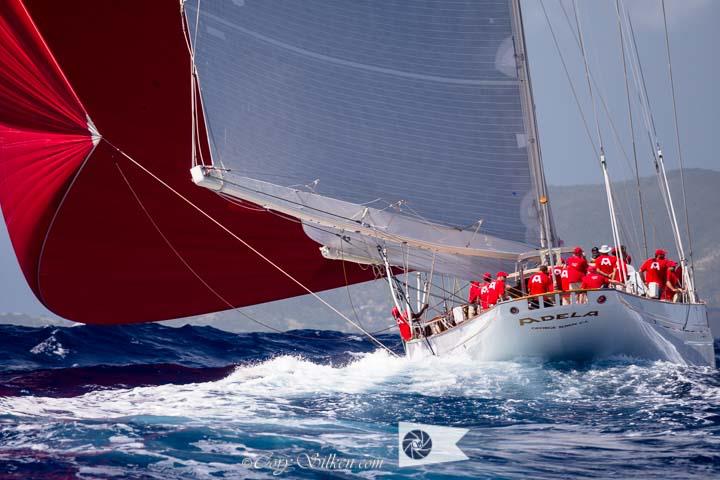 Adela at the 2017 Superyacht Challenge Antigua photo copyright Cory Silken taken at  and featuring the Classic Yachts class