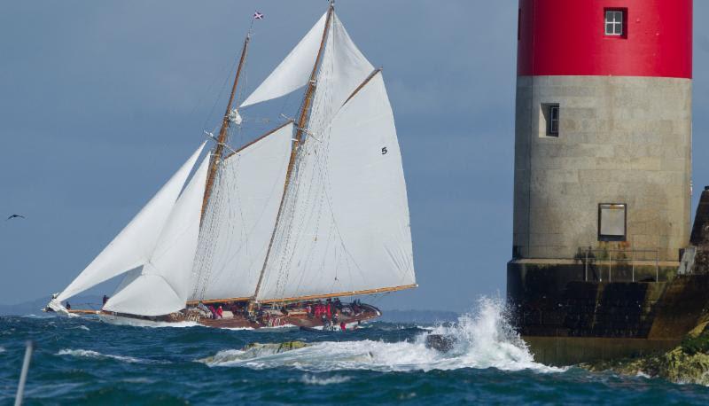 The crew of the 162ft Eleonora, the exact replica of the famous 1910 Herreshoff schooner Westward will include members of the Royal Yacht Squadron and Royal Ocean Racing Club photo copyright onEdition taken at Royal Ocean Racing Club and featuring the Classic Yachts class