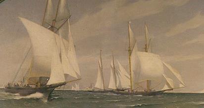 The first great transatlantic ocean race photo copyright New York Yacht Club Collection taken at New York Yacht Club and featuring the Classic Yachts class